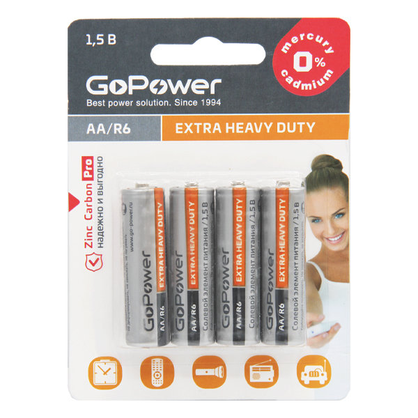 Э\п GoPower R06 BL4 (48шт/576)