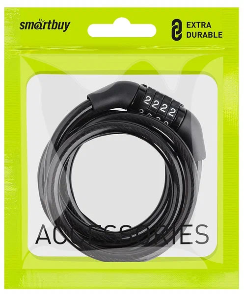 Замок-велосипедный кодовый 120 см Smartbuy (4 символа)