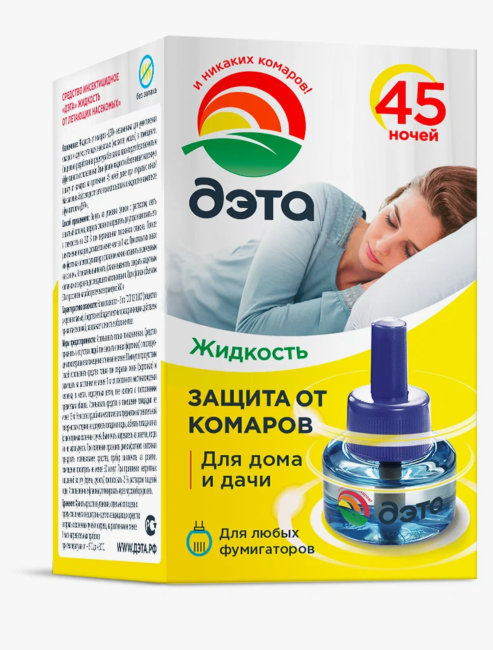 ДЭТА жидкость от комаров 45ночей