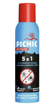 Picnic 5в1 от всех летающих с ароматом ванили 150мл арт.08-052 голубой