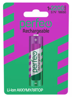 Ак-р Perfeo Li-ion 18650-B--2200 mah 3.7V BL1