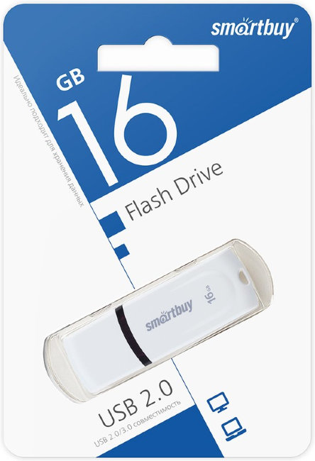 Флешка USB Smartbuy 16GB Paean белый