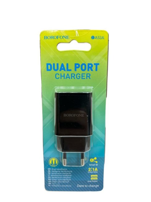 З\У Borofone BA53A 2USB 2.1A чёрный