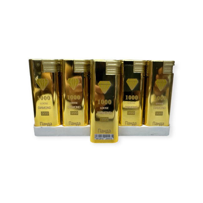 Зажигалка ТУРБО пластик СССР/ГОЛД большая арт.555 (25)