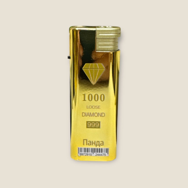 Зажигалка ТУРБО пластик СССР/ГОЛД большая арт.555 (25)
