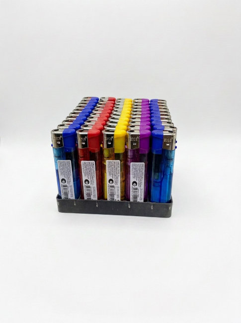 Зажигалка пьезо Ecos 68L ассорти (50)