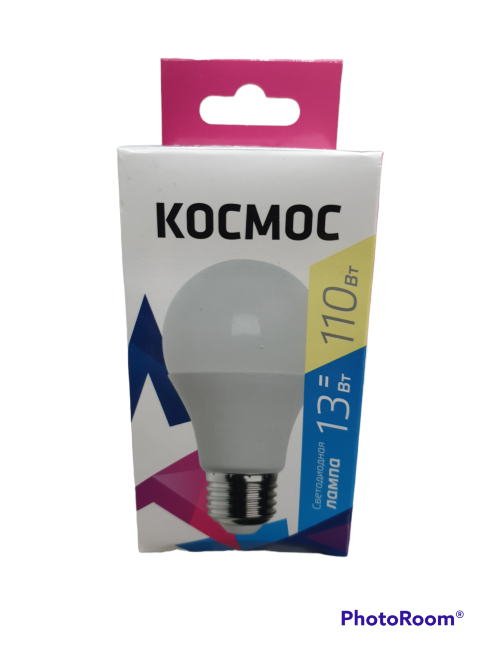 Лампа свд Космос А60 13W Е27 3000К тёп. свет