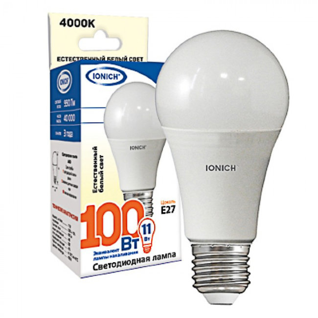 Лампа свд  IONICH  А60 11W E27 4000K