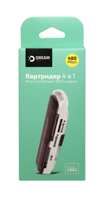 Картридер DRM-CR02 чёрно-белый