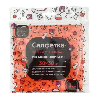 Салфетка микрофибра  30*30  арт.3594