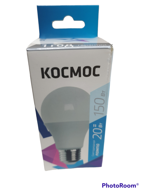 Лампа свд Космос А60 20W E27 4500K (Холодный свет)