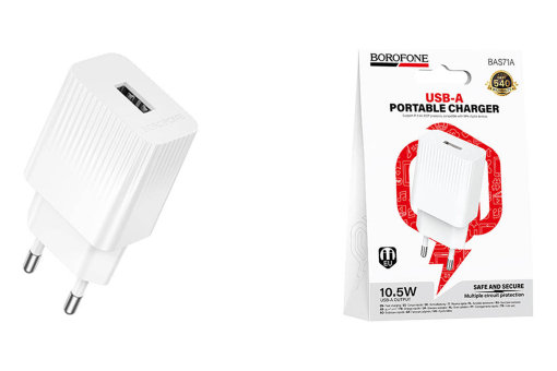 З\У Borofone BAS71A 1USB 2.1A белый
