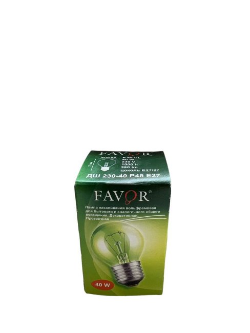 Лампа FAVOR 40в-Е27 шарик прозрач
