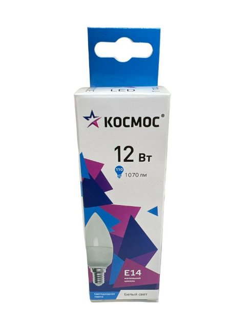 Лампа свд Космос свеча Е14 12W 4500K