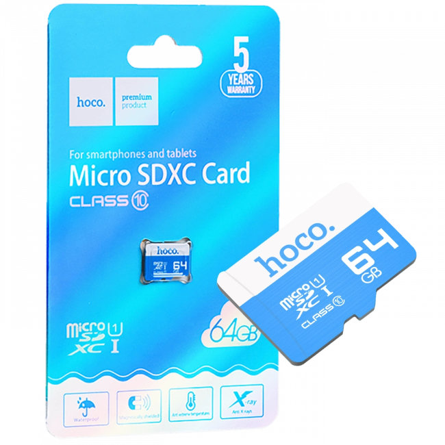 Карта памяти MicroSD Hoco 64GB Class10