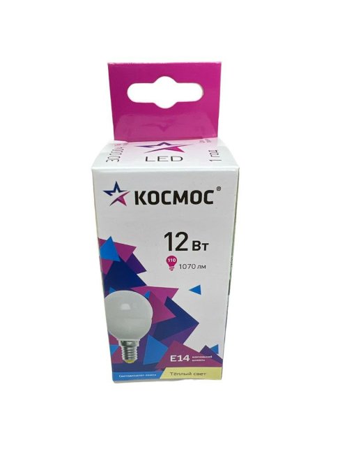 Лампа свд Космос шар Е14 12W 3000K