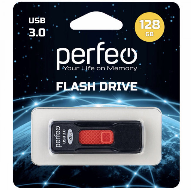 Флешка USB 3.0 Perfeo 128GB S05 чёрный