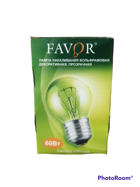 Лампа FAVOR 60в-Е27 шарик прозрач