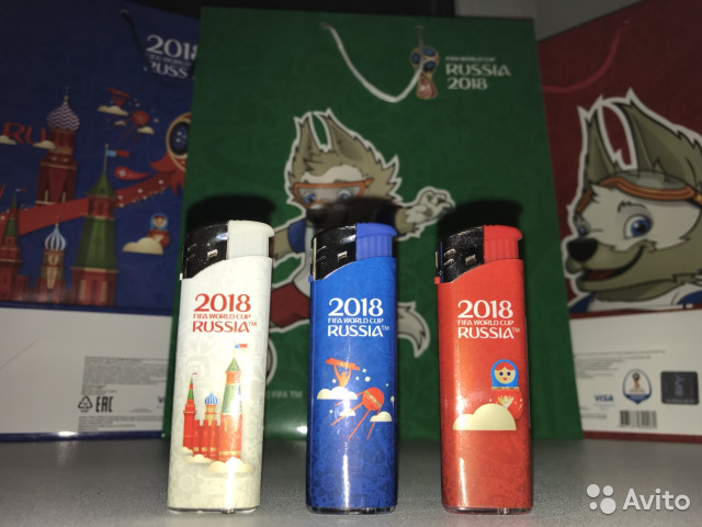 Зажигалка турбо цветная FIFA арт P-07 (50)