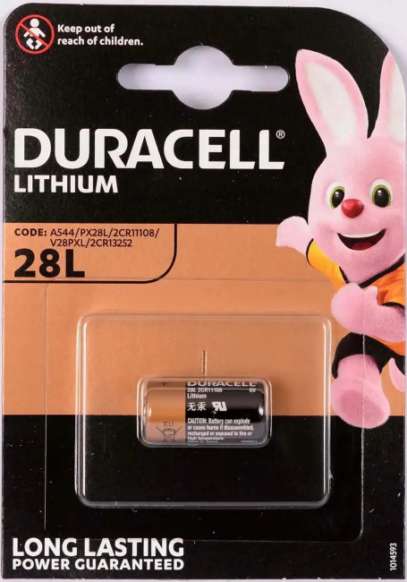 Э\п Duracell 28L (2CR1/3N) BP1 6V