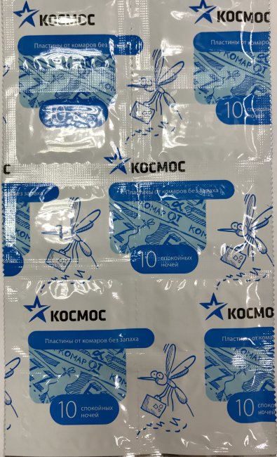 Пластины от комаров Космос 10шт арт.КОС-GH324