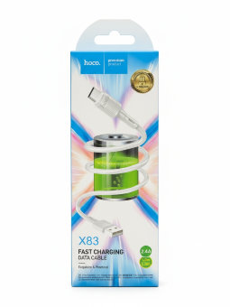 Кабель HOCO MicroUSB 1м белый (X83)