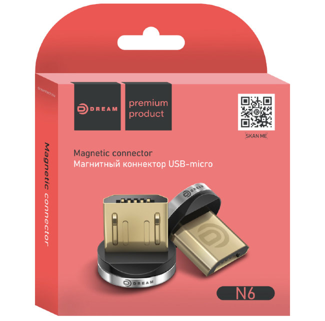 Коннектор Dream MicroUSB N6 для магнитного кабеля