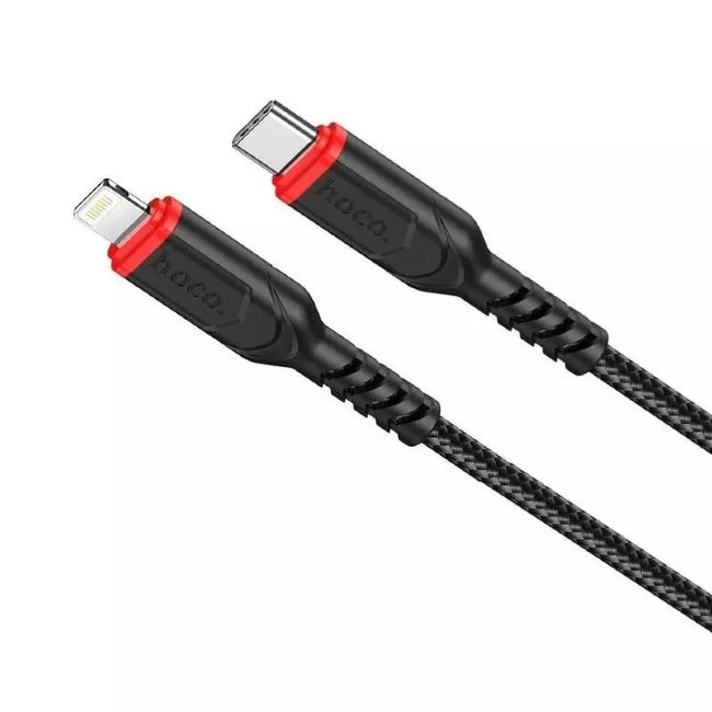 Кабель HOCO  Type-C-Lightning 1m чёрный (X59) ткань