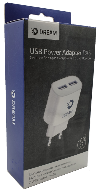 З\У DRM-PA5-03 USB 2A белый