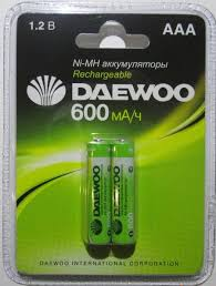 Ак-р Daewoo R03 NI-MH (600 mAh) (2 бл)